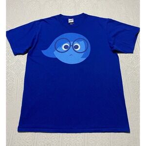 Disney Pixar Inside Out Sadness Graphic T-Shirt Royal Blue Mens Large L